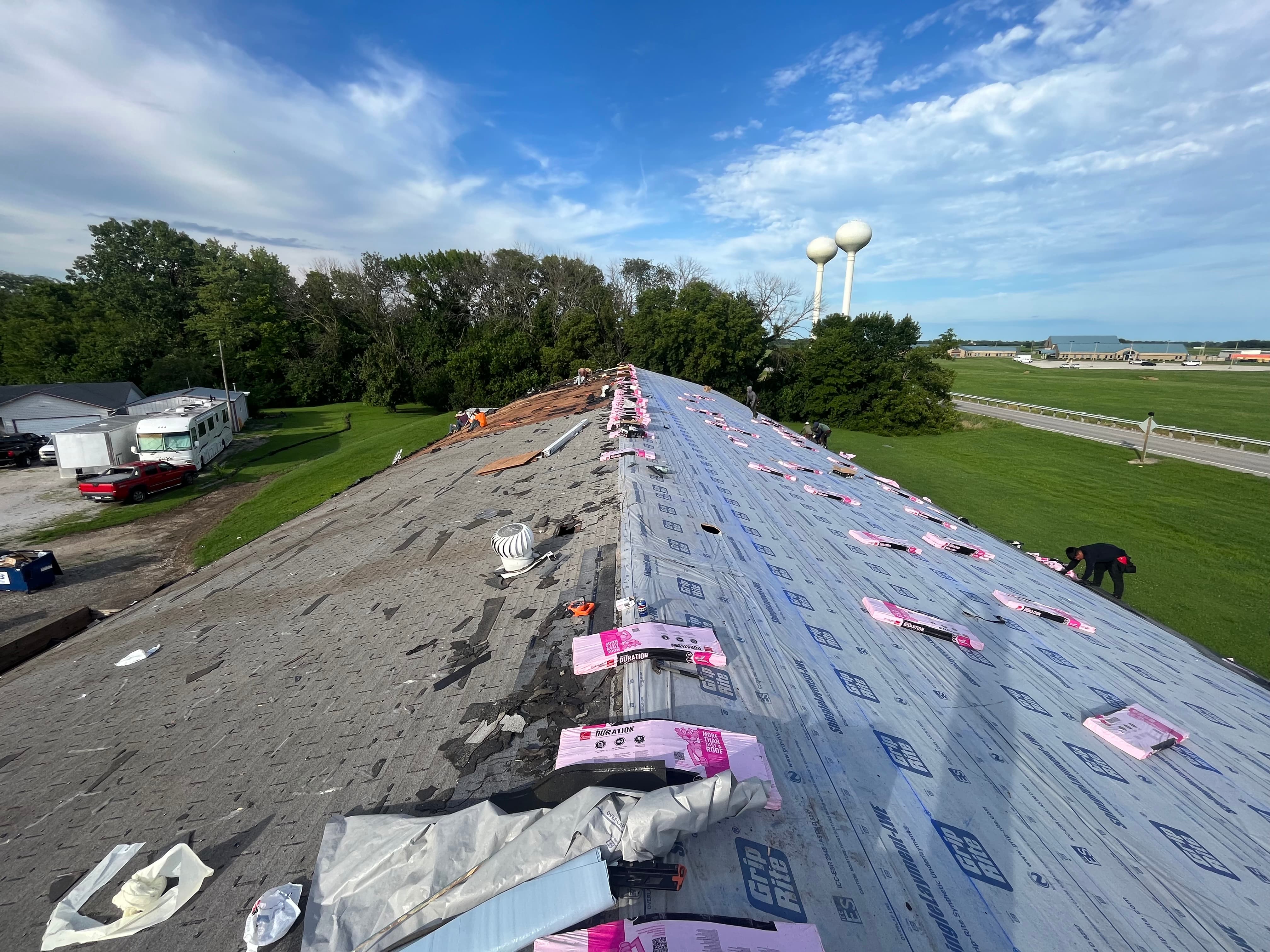 Roofing Contractor at Work